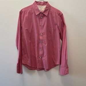 rag & bone Men's Pink Checkered Button Down Shirt